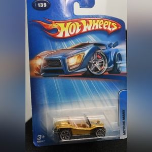 Hot Wheels 2004 Meyers Manx Gold With Gray 5 Spoke Wheels